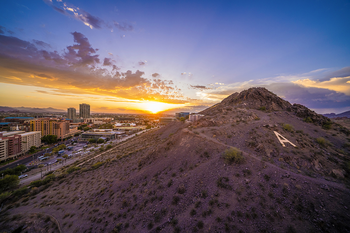 Sunset on A Mountain