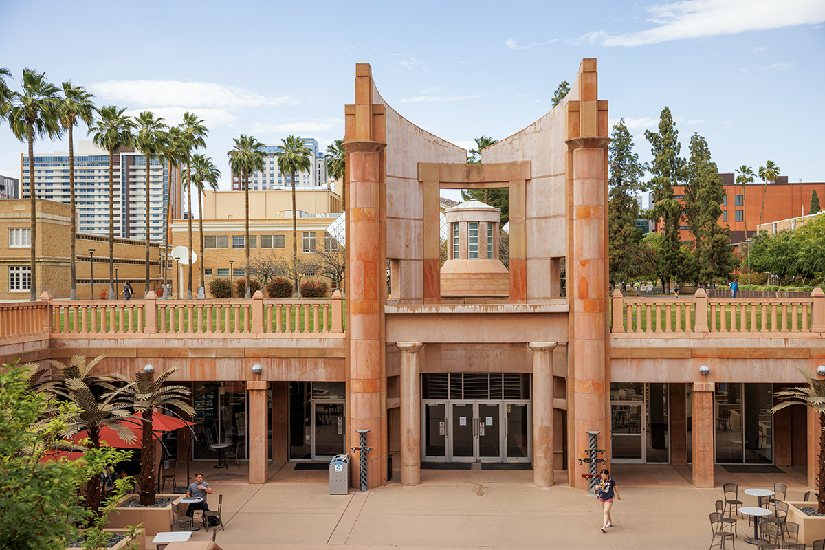 Entrance to Hayden library